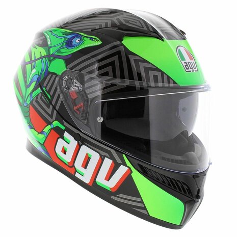 AGV K3 motorhelm Kameleon zwart rood groen