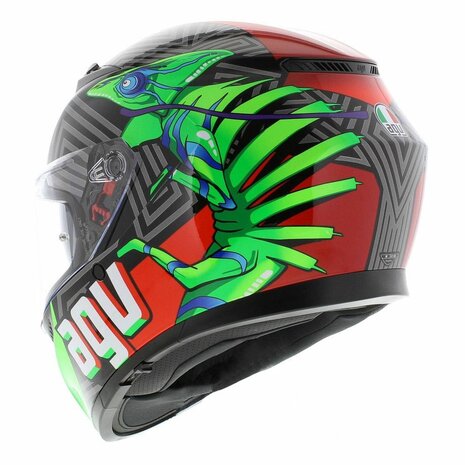 AGV K3 motorhelm Kameleon zwart rood groen