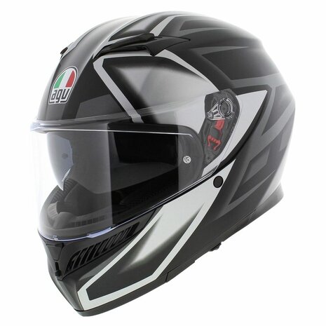 AGV K3 motorhelm Compound mat zwart grijs