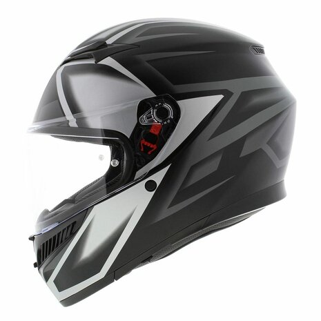 AGV K3 motorhelm Compound mat zwart grijs