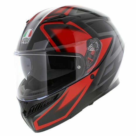 AGV K3 motorhelm Compound glans zwart rood