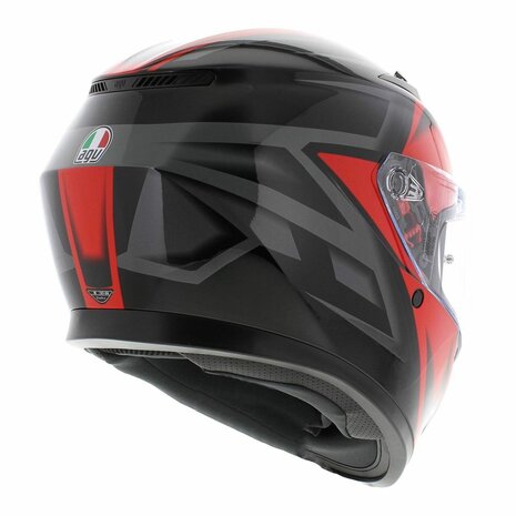 AGV K3 motorhelm Compound glans zwart rood