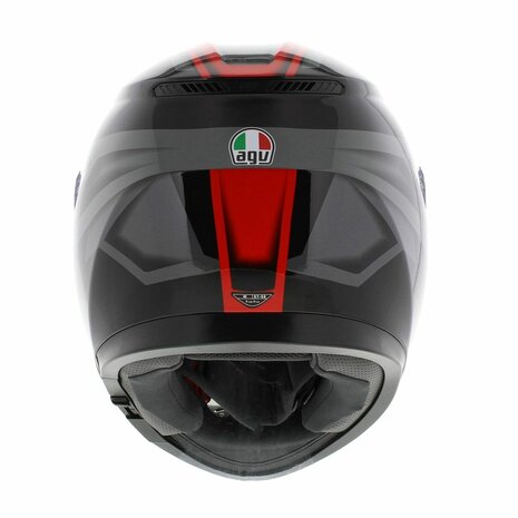 AGV K3 motorhelm Compound glans zwart rood