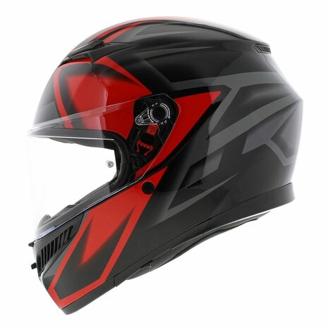 AGV K3 motorhelm Compound glans zwart rood