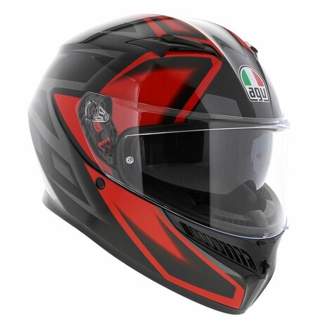 AGV K3 motorhelm Compound glans zwart rood