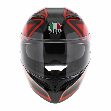 AGV K3 motorhelm Compound glans zwart rood