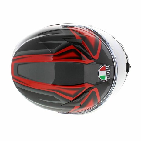 AGV K3 motorhelm Compound glans zwart rood