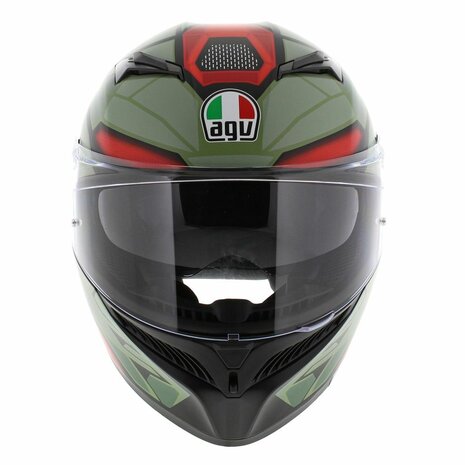 AGV K3 motorhelm Decept mat zwart groen rood - Maat XXL