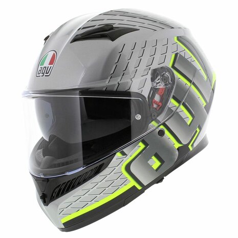 AGV K3 motorhelm Fortify grijs zwart fluo geel