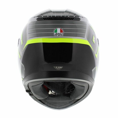 AGV K3 motorhelm Fortify grijs zwart fluo geel