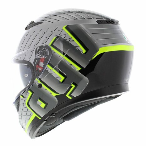 AGV K3 motorhelm Fortify grijs zwart fluo geel