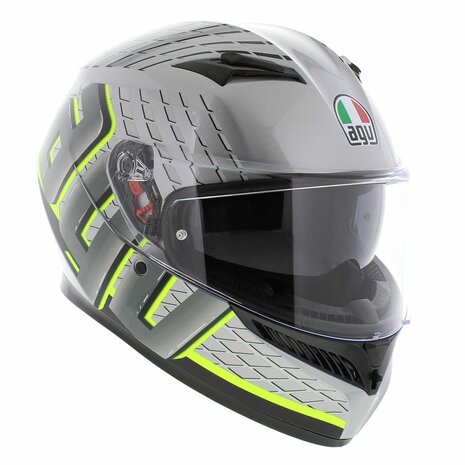 AGV K3 motorhelm Fortify grijs zwart fluo geel