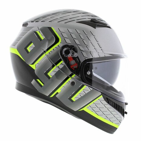 AGV K3 motorhelm Fortify grijs zwart fluo geel