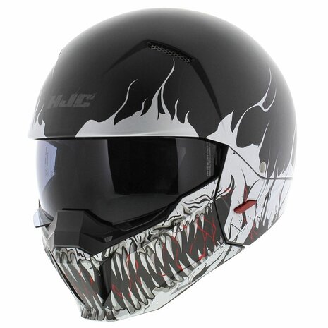 HJC I20 Streetfighter helm Scraw mat zwart wit - Maat S
