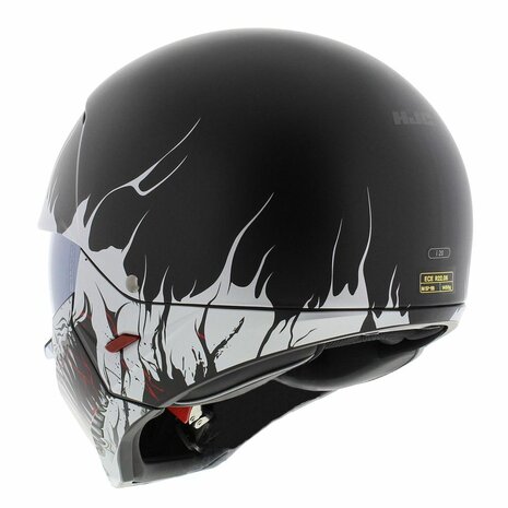 HJC I20 Streetfighter helm Scraw mat zwart wit