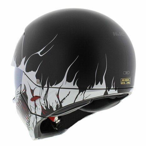 HJC I20 Streetfighter helm Scraw mat zwart wit - Maat S