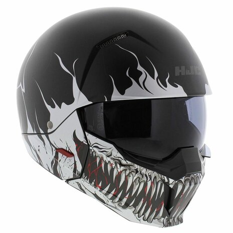 HJC I20 Streetfighter helm Scraw mat zwart wit