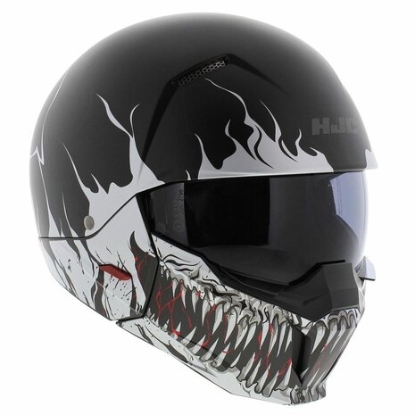 HJC I20 Streetfighter helm Scraw mat zwart wit - Maat S