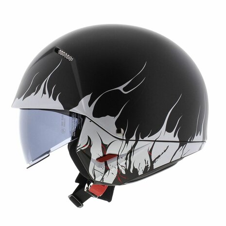 HJC I20 Streetfighter helm Scraw mat zwart wit - Maat S