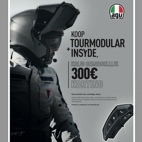 AGV Tourmodular motorhelm Stelvio wit systeemhelm