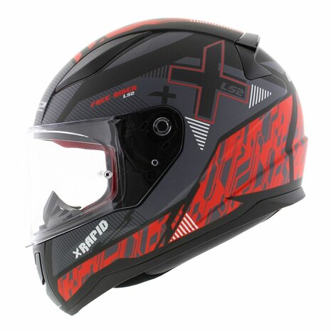 LS2 FF353 Rapid Helm Xtreet mat zwart rood
