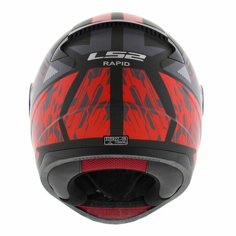 LS2 FF353 Rapid Helm Xtreet mat zwart rood