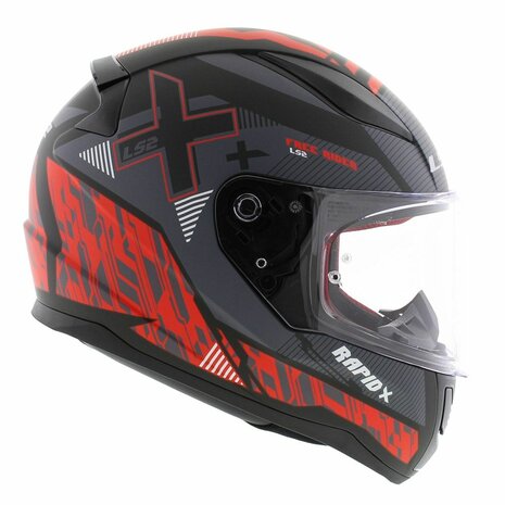 LS2 FF353 Rapid Helm Xtreet mat zwart rood