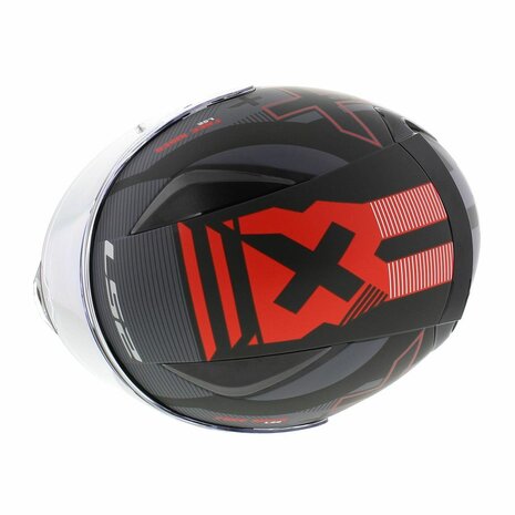 LS2 FF353 Rapid Helm Xtreet mat zwart rood