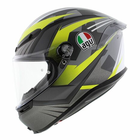 AGV K6 S Excite Integraal Helm mat camo fluor geel