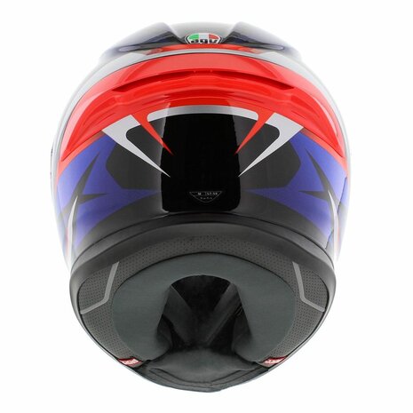 AGV K6 S Slashcut Motorhelm Wit Blauw Rood