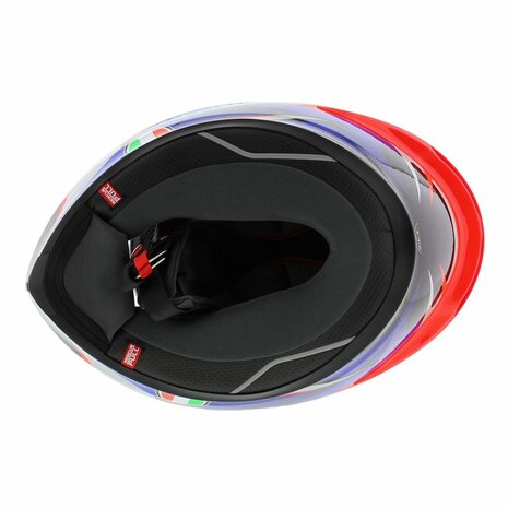 AGV K6 S Slashcut Motorhelm Wit Blauw Rood