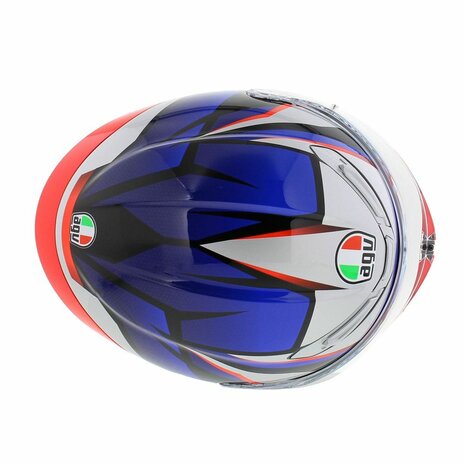 AGV K6 S Slashcut Motorhelm Wit Blauw Rood