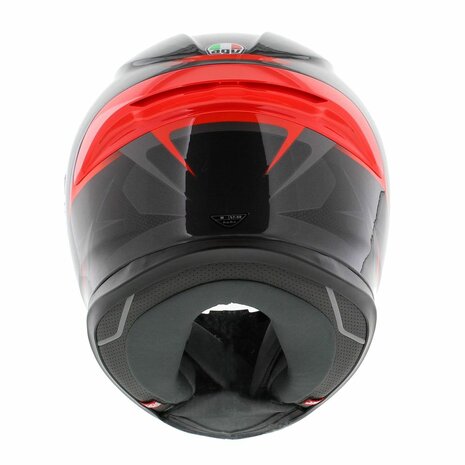 AGV K6 S Slashcut Motorhelm Zwart Grijs Rood