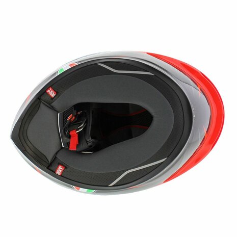 AGV K6 S Slashcut Motorhelm Zwart Grijs Rood