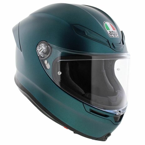 AGV K6 S Mono Petrolio mat blauw motorhelm