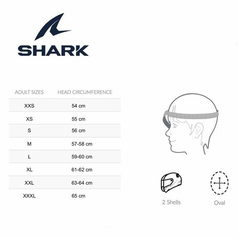 Shark Varial RS Carbon Flair crosshelm zwart geel - Maat XXL