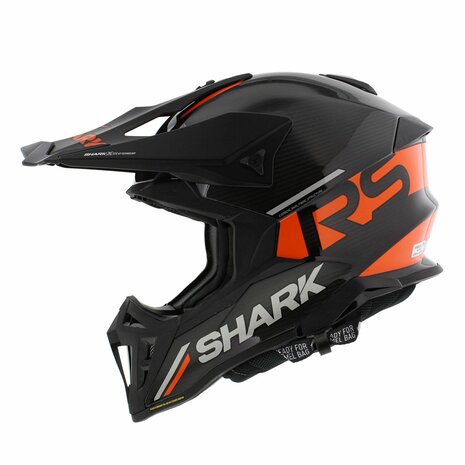 Shark Varial RS Carbon Flair crosshelm zwart oranje