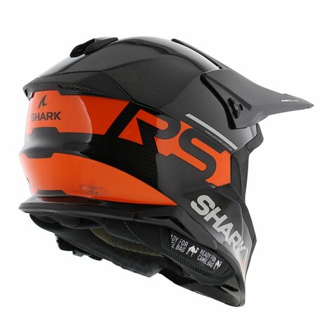 Shark Varial RS Carbon Flair crosshelm zwart oranje - Maat XXL