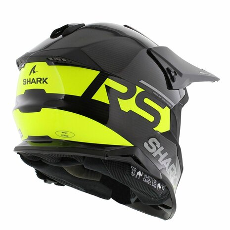 Shark Varial RS Carbon Flair crosshelm zwart geel - Maat XXL