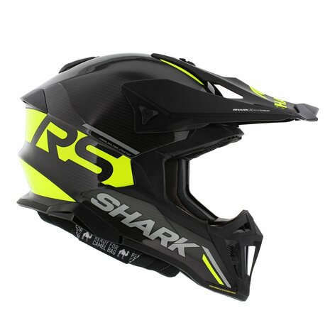 Shark Varial RS Carbon Flair crosshelm zwart geel - Maat XXL