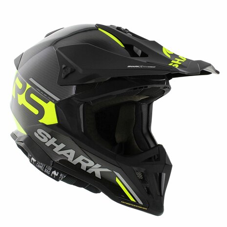 Shark Varial RS Carbon Flair crosshelm zwart geel - Maat XXL