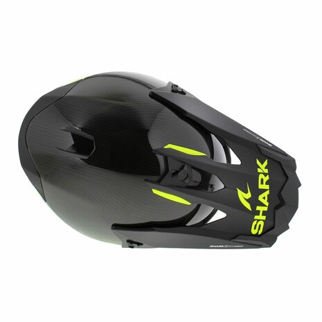 Shark Varial RS Carbon Flair crosshelm zwart geel - Maat XXL