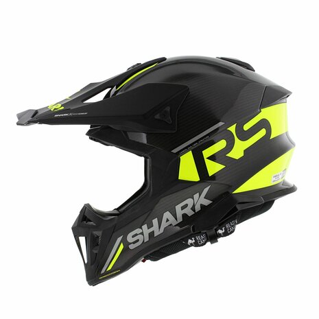 Shark Varial RS Carbon Flair crosshelm zwart geel - Maat XXL