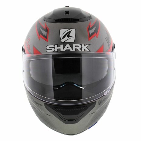 Shark Spartan 1.2 Adrian Parassol mat antraciet rood