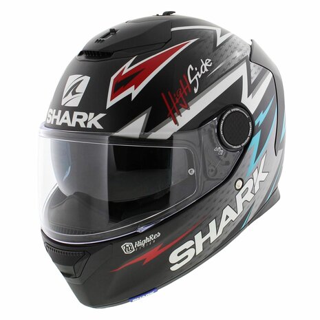 Shark Spartan 1.2 Adrian Parassol mat zwart zilver rood