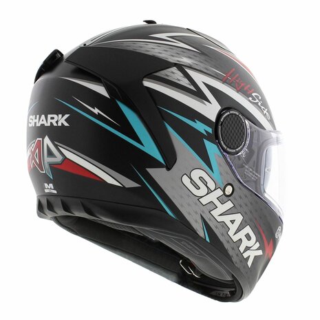 Shark Spartan 1.2 Adrian Parassol mat zwart zilver rood