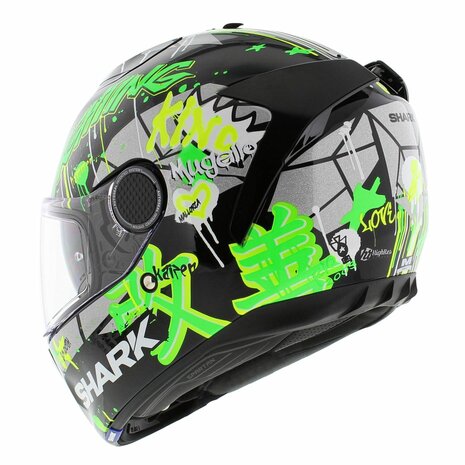 Shark Helm Spartan 1.2 Lorenzo Catalunya GP - Zwart Fluo Groen - Maat S
