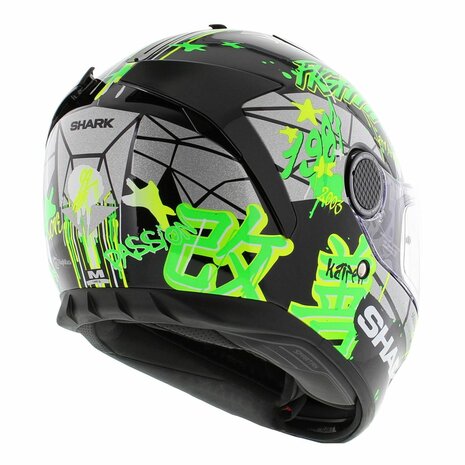 Shark Helm Spartan 1.2 Lorenzo Catalunya GP - Zwart Fluo Groen - Maat S