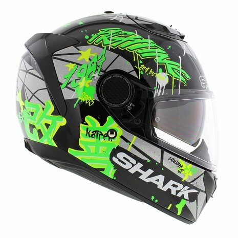 Shark Helm Spartan 1.2 Lorenzo Catalunya GP - Zwart Fluo Groen - Maat S