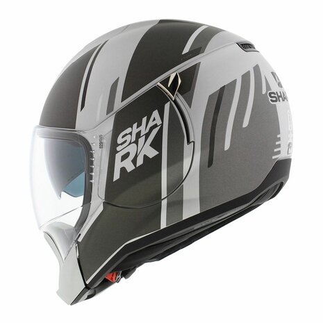 Shark Evojet Helm Vyda mat zilver antraciet zwart